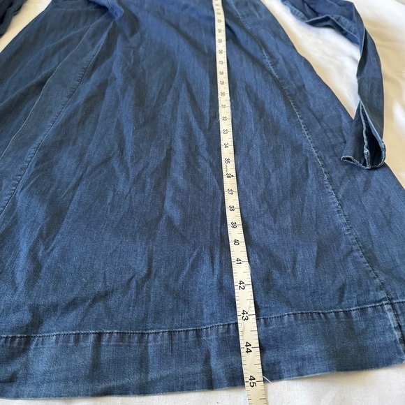Warm Brand XS Blue Chambray Wrap Dress - Picture 8 of 10